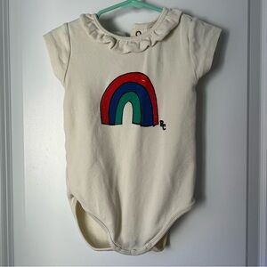Bobo Choses Ruffled Rainbow Onesie Size 12 months